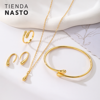 Pack de Joyería - Collar, Pulsera, Pendientes, Anillo